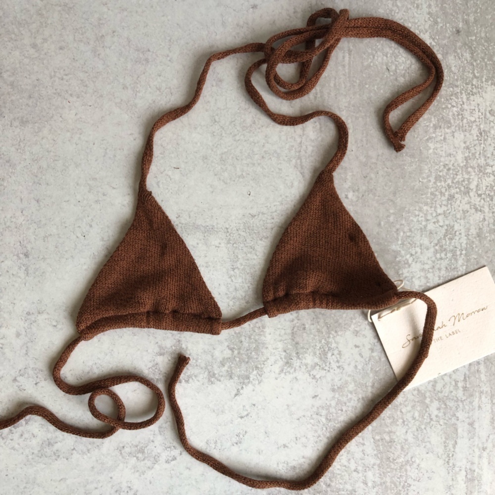 Savannah Morrow Top Triangle Knit Bronze Brown — image 2 of 8
